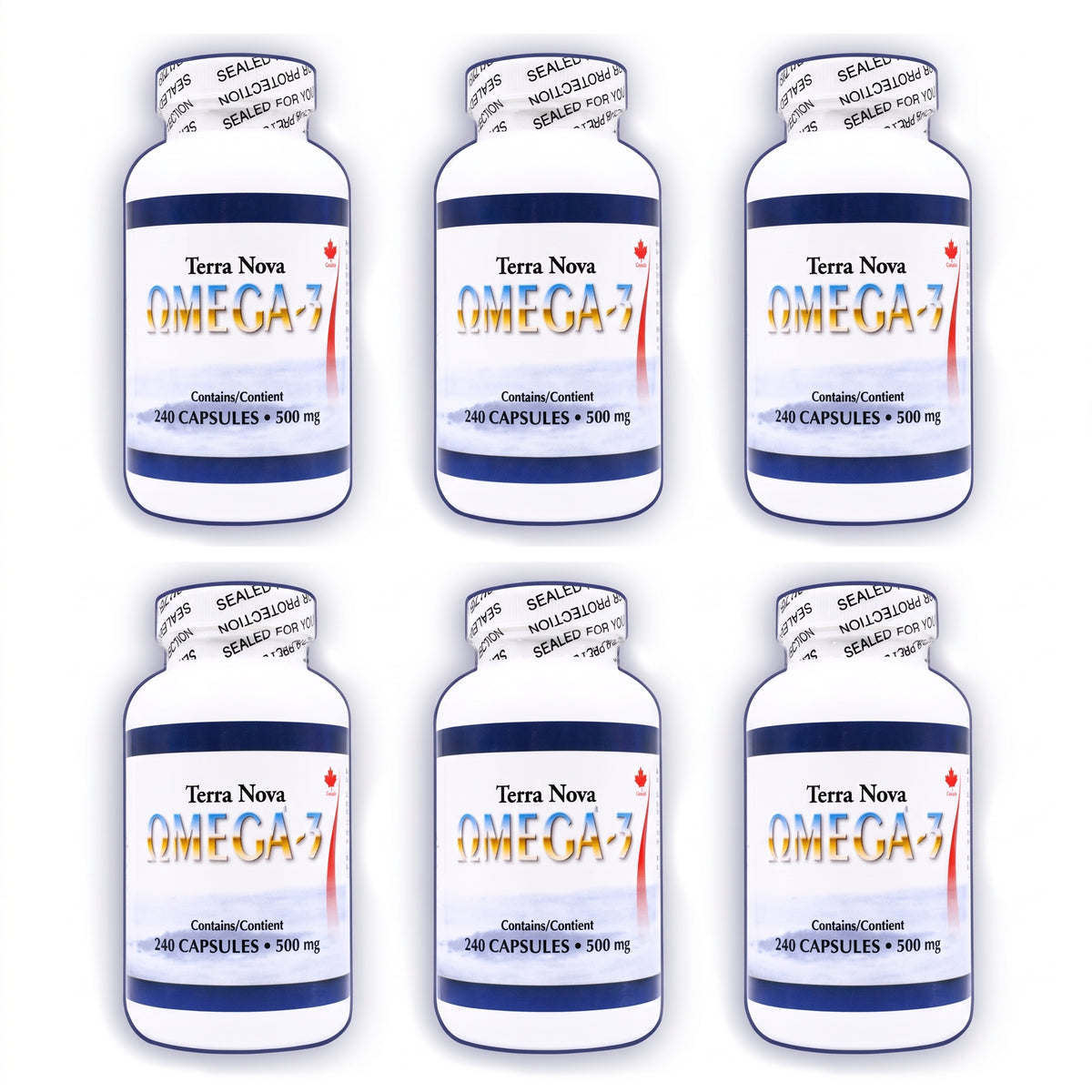 6 Bottles of 240 Capsules - Terra Nova Harp Seal Oil